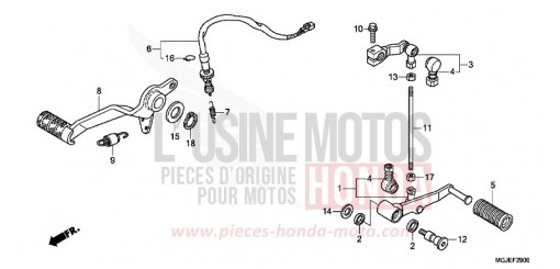 PEDALE CBF1000FAC de 2012
